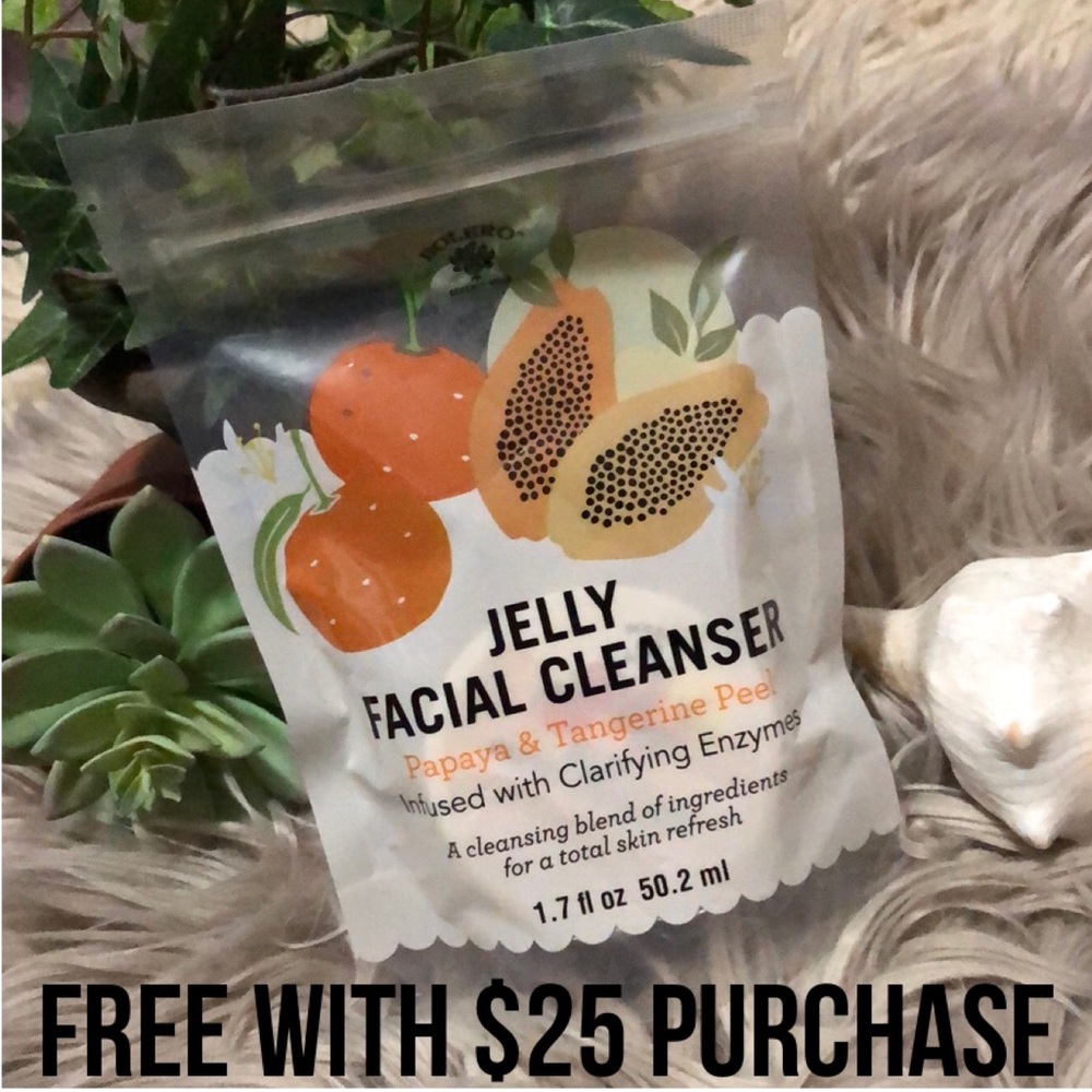NEW-FULLY SEALED-Papaya & Tangerine Peel-Jelly Facial Cleanser 1.7 fl oz.